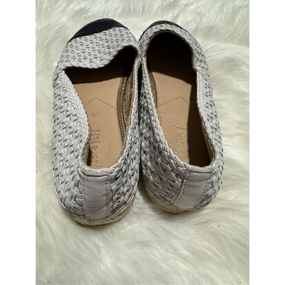 J.mclaughlin Redding 2 basket weave woven black white loafers 9M - Picture 3 of 11